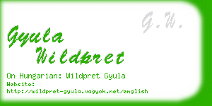 gyula wildpret business card